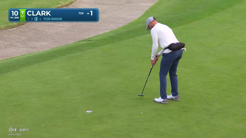 Wyndham Clark hits 298-yard drive to 57 feet, sets up birdie on No. 10 at The Genesis