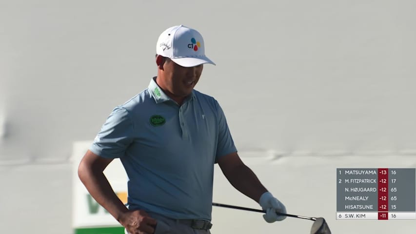 Si Woo Kim hits 324-yard drive to 39 feet, sets up birdie on No. 17 at WM Phoenix Open