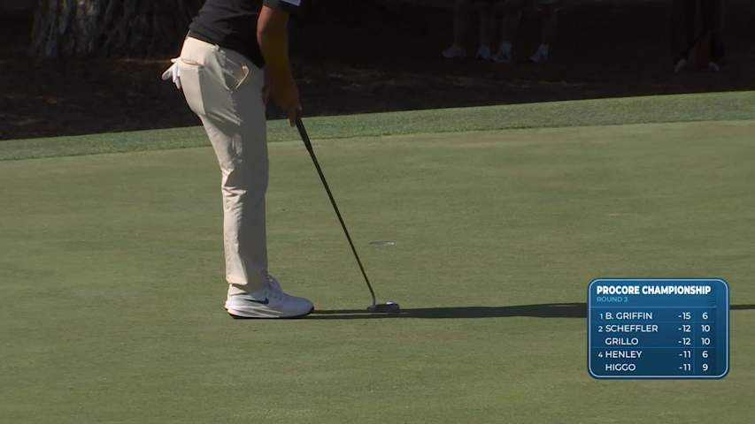 Ryo Hisatsune sinks 9-foot birdie putt on No. 13 at Procore