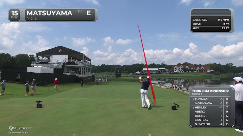 Hideki Matsuyama makes birdie on No. 15 at TOUR Championship