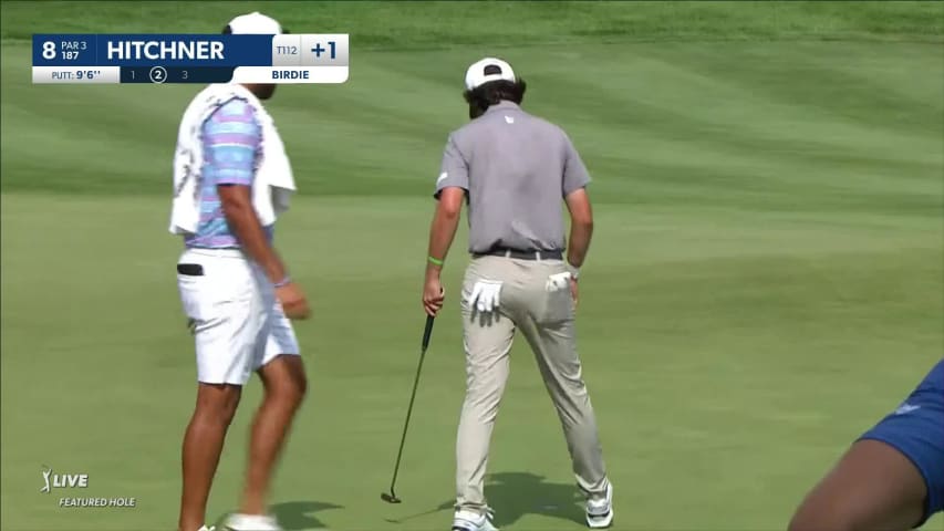 Derek Hitchner makes birdie on No. 8 at 3M Open