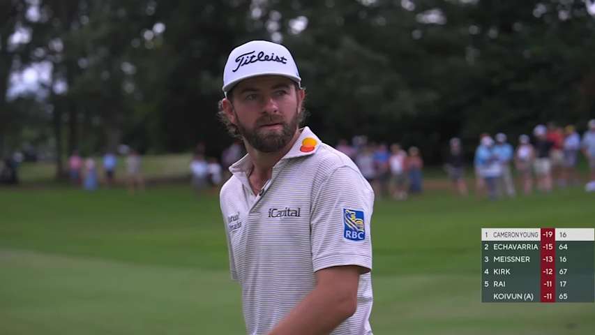 Cameron Young makes birdie on No. 17 at Wyndham