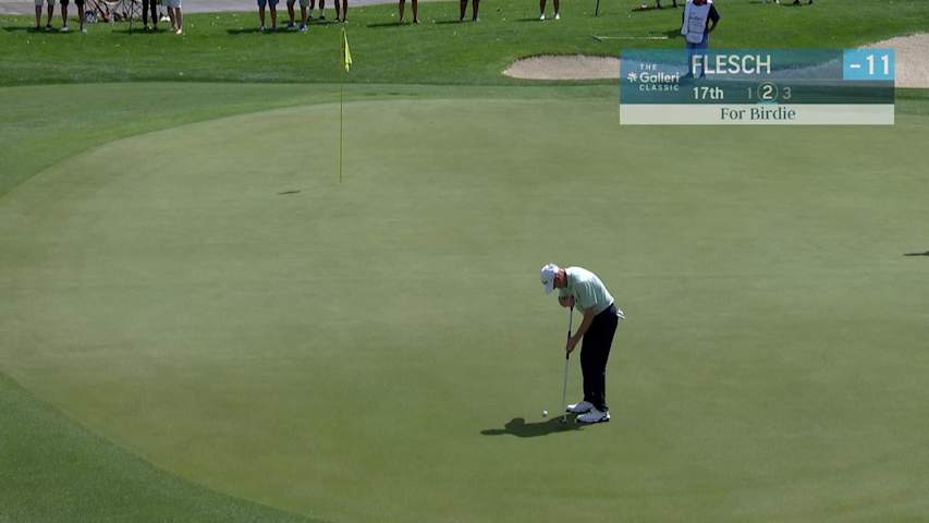 Steve Flesch makes birdie putt on No. 17 at Galleri Classic