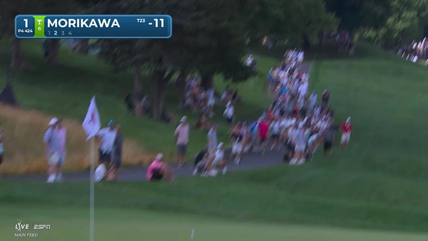 Collin Morikawa's 137-yard approach sets up birdie on No. 1 at Travelers