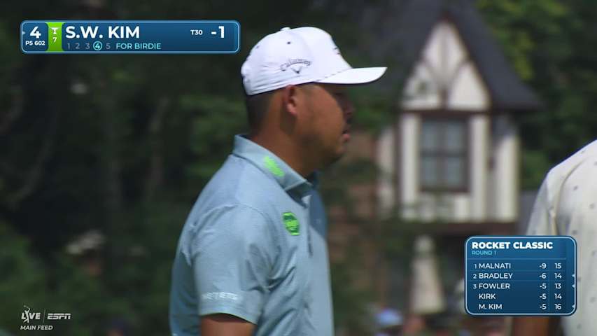 Si Woo Kim sinks 22-foot birdie putt on No. 4 at Rocket Classic