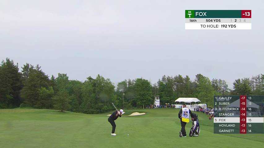 Ryan Fox gets up-and-down from 191 yards for birdie on No. 16 at RBC Canadian