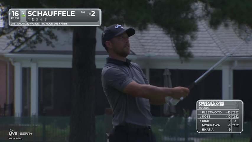 Xander Schauffele makes birdie on No. 16 at FedEx St. Jude
