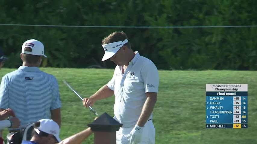 Keith Mitchell's tight tee shot leads to birdie at Corales Puntacana