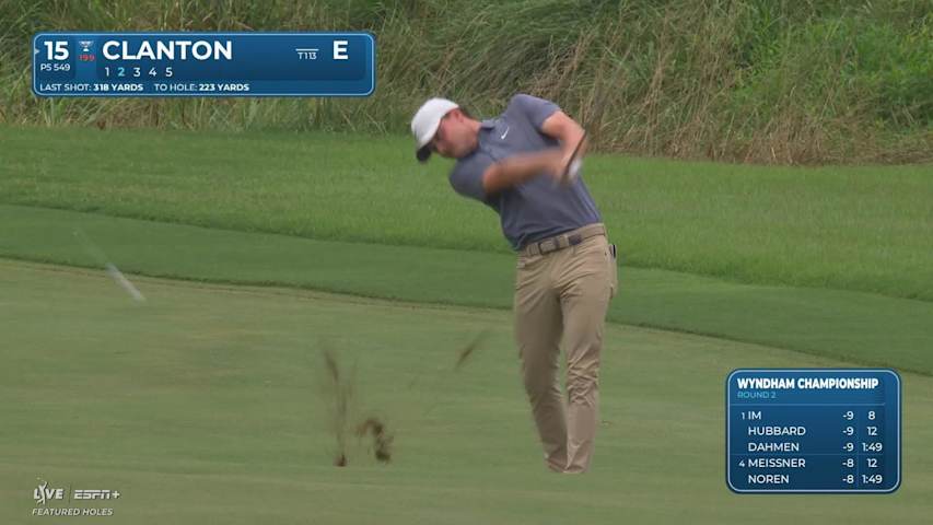 Luke Clanton sinks a 40-foot eagle putt at Wyndham