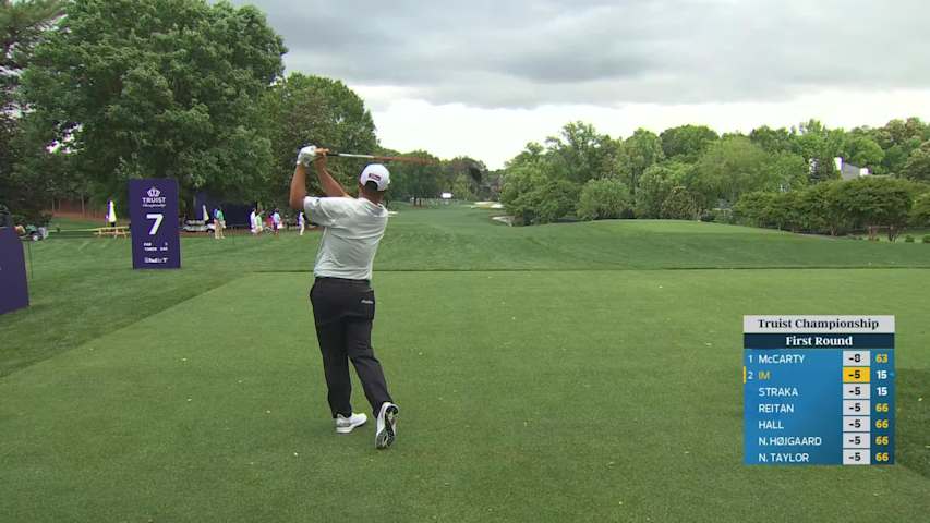 Sungjae Im reaches par-5 No. 7 in two, makes eagle at Truist Championship