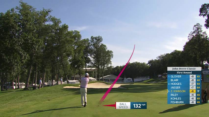 Zach Johnson's 194-yard approach sets up birdie on No. 18 at John Deere