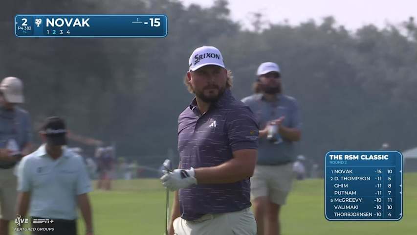 Andrew Novak makes birdie on No. 2 at The RSM Classic