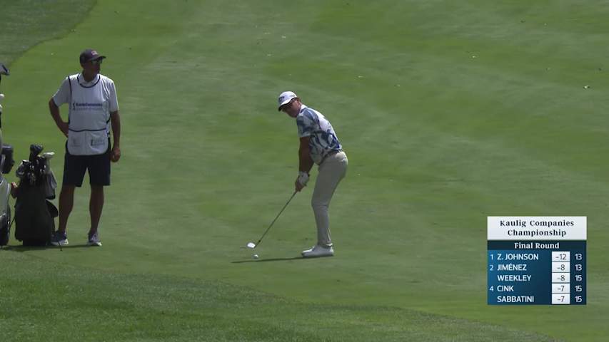 Rory Sabbatini makes birdie on No. 16 at Kaulig Companies Championship