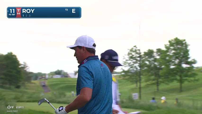 Kevin Roy hits tee shot to 1 foot, sets up birdie on No. 11 at RBC Canadian