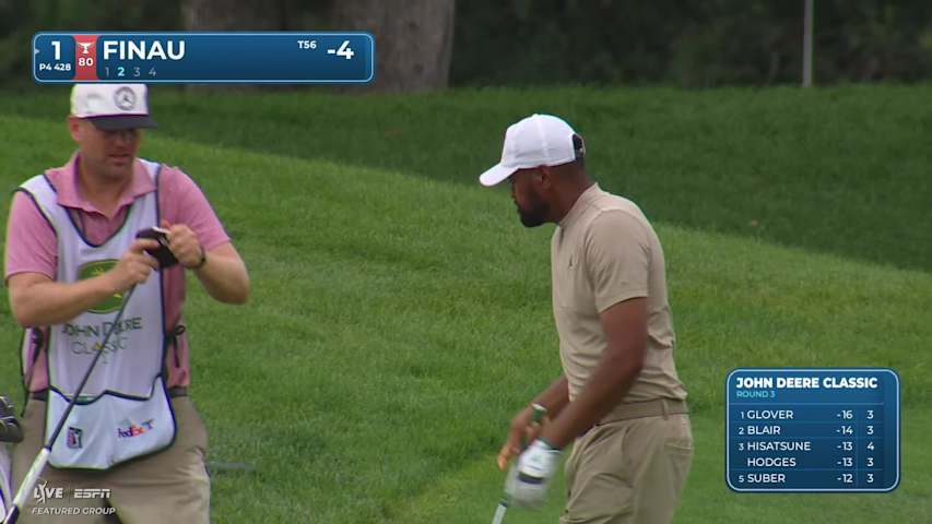 Tony Finau's 95-yard approach sets up birdie on No. 1 at John Deere