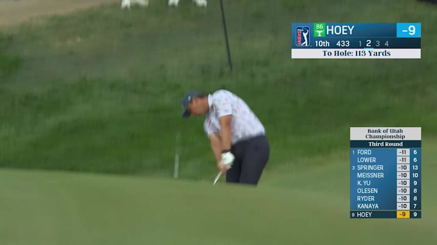 Rico Hoey hits 113-yard approach to 3 feet, sets up birdie on No. 10 at Bank of Utah