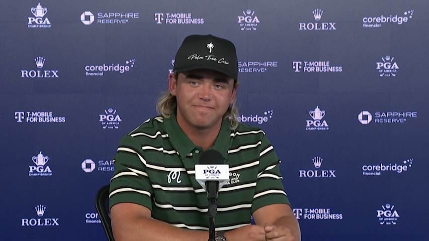 Garrick Higgo on two-shot penalty for arriving late to PGA Championship tee time