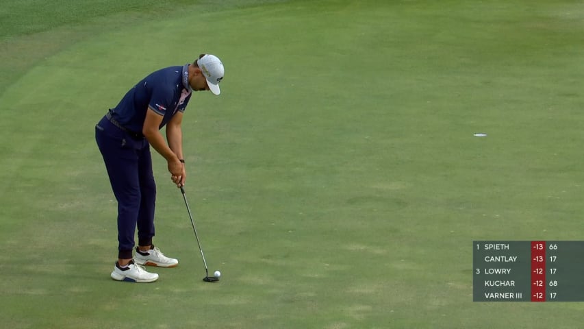 Erik van Rooyen's 17-footer for birdie on No. 18 at RBC Heritage