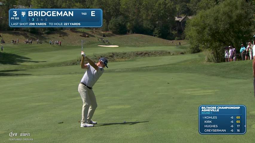 Jacob Bridgeman reaches par-5 No. 3 in two, makes birdie at Biltmore Championship