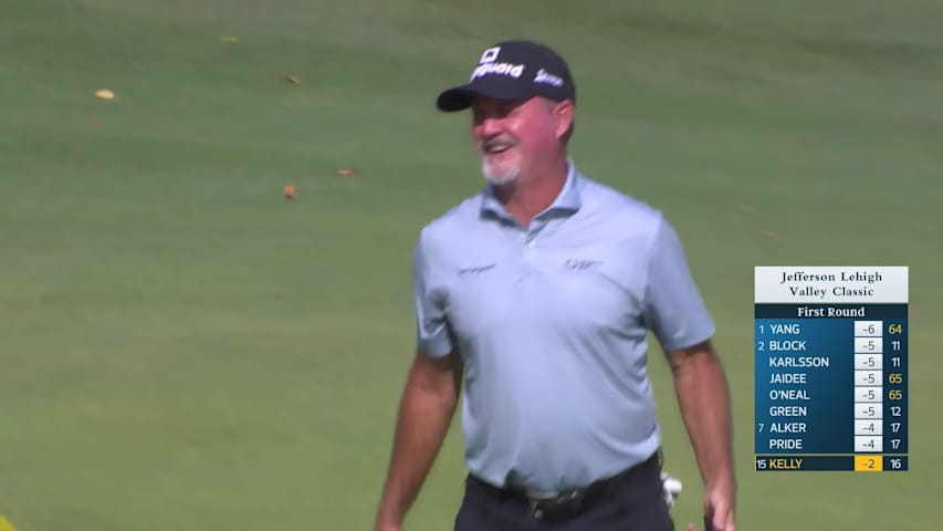 Jerry Kelly makes birdie on No. 17 at Jefferson Lehigh Valley Classic