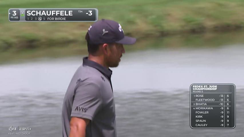 Xander Schauffele makes birdie on No. 3 at FedEx St. Jude
