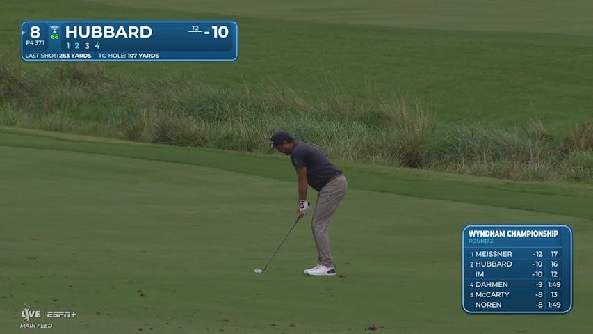 Mark Hubbard makes birdie on No. 8 at Wyndham