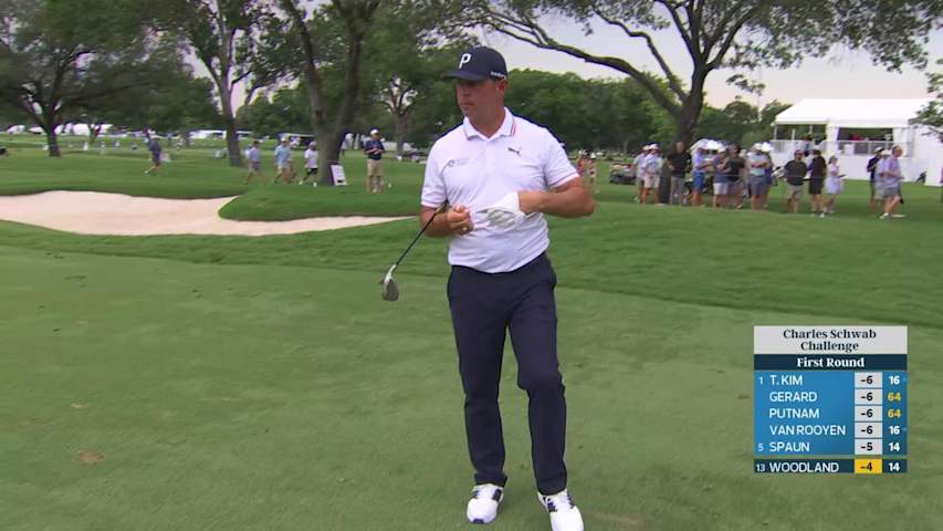 Gary Woodland's 97-yard approach sets up birdie on No. 15 at Charles Schwab