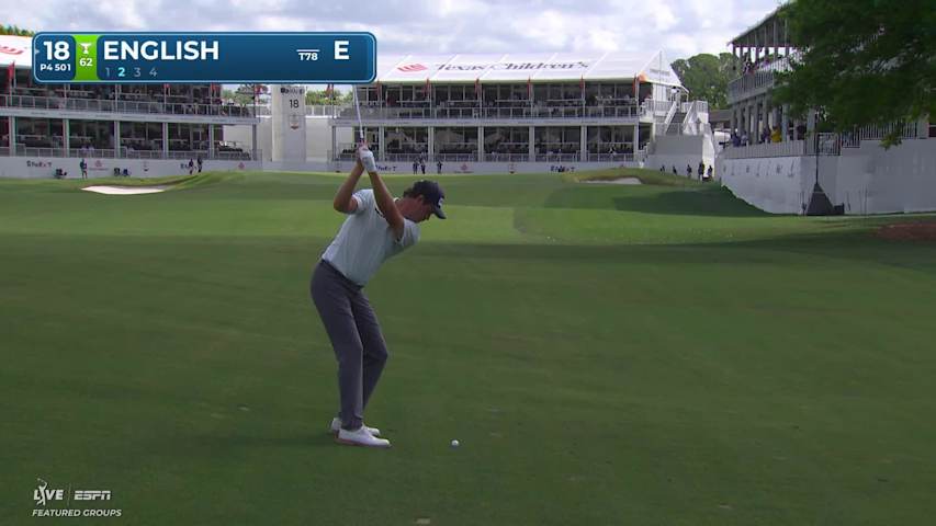 Harris English hits 186-yard approach to 7 feet, sets up birdie on No. 18 at Texas Children's