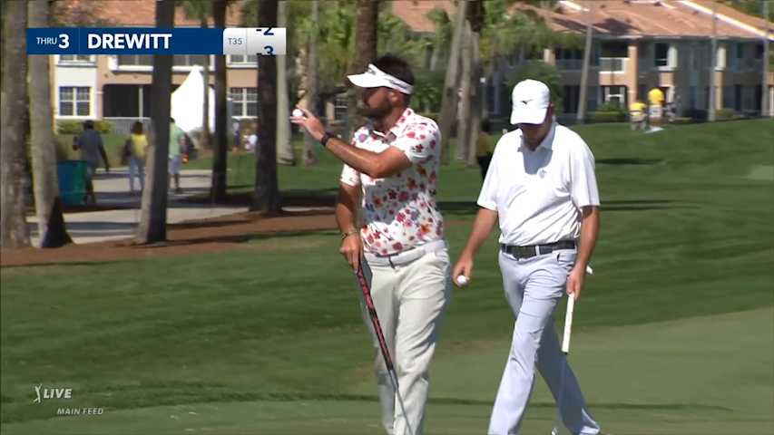 Brett Drewitt makes birdie on No. 3 at Honda
