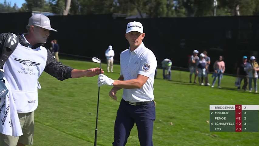 Jacob Bridgeman hits 123-yard approach to 5 feet, sets up birdie on No. 3 at The Genesis