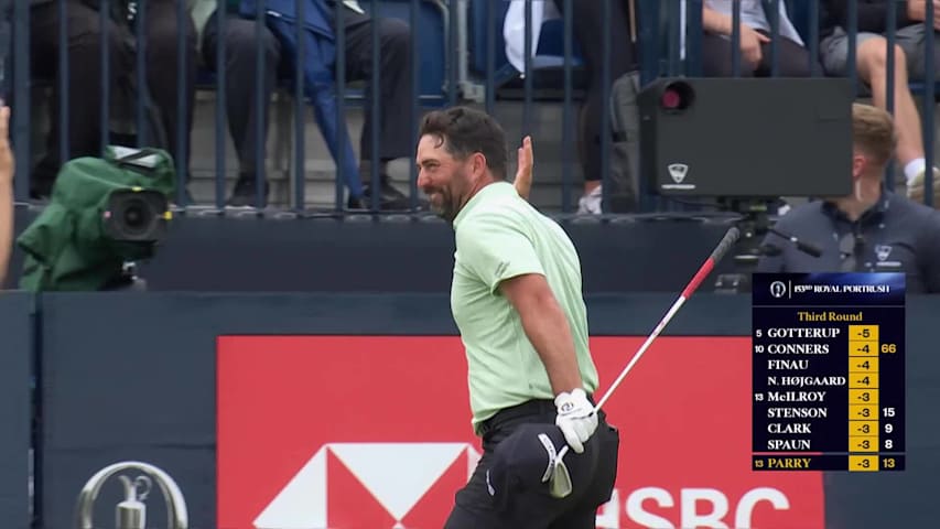 John Parry bounces in first ace of The 153rd Open