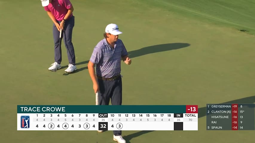Trace Crowe makes 17-footer for birdie at Wyndham