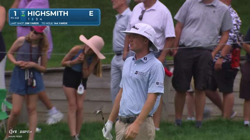 Joe Highsmith makes birdie on No. 1 at Travelers