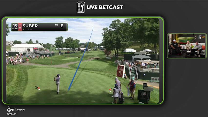 Jackson Suber's drive sets up eagle on No. 15 at Travelers