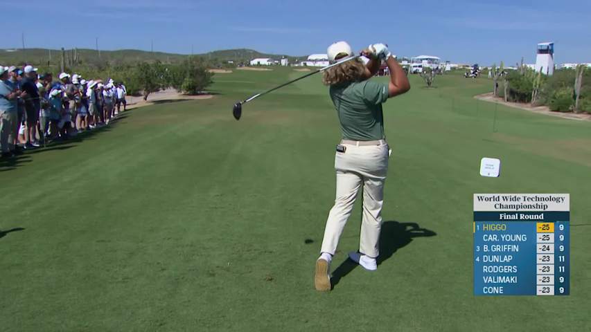 Garrick Higgo drives green at No. 10, makes birdie at World Wide Technology