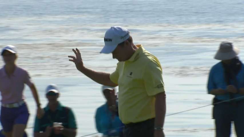 Joe Durant's lucky break on No. 14 at First Tee Open