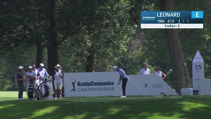 Justin Leonard makes birdie on No. 15 at Kaulig Companies Championship