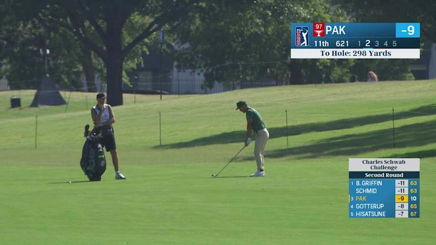 John Pak makes birdie on No. 11 at Charles Schwab