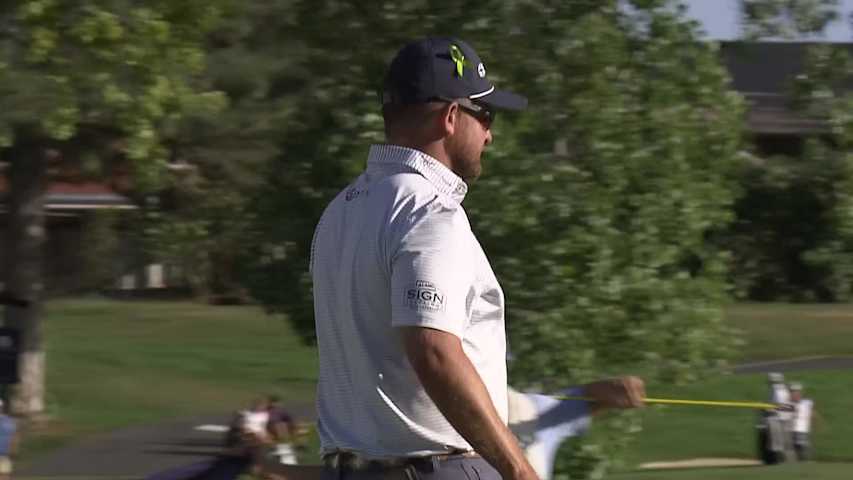 Mitchell Meissner makes birdie putt on No. 18 at Utah Championship