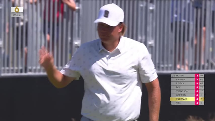 Sami Valimaki makes birdie on No. 6 at Genesis Scottish Open