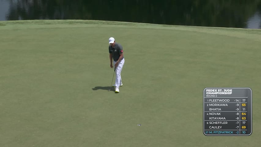 Matt Fitzpatrick makes birdie on No. 11 at FedEx St. Jude