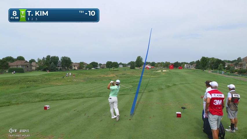 Tom Kim hits tee shot to 15 feet, sets up birdie on No. 8 at 3M Open