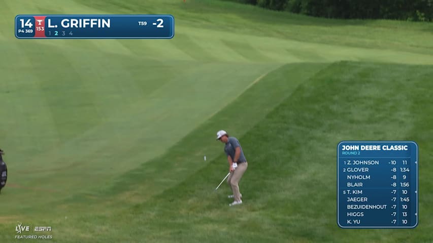 Lanto Griffin drains 6-foot birdie putt on No. 14 at John Deere