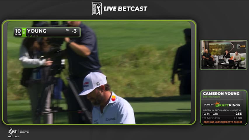 Cameron Young sinks 3-foot birdie putt on No. 10 at The Genesis