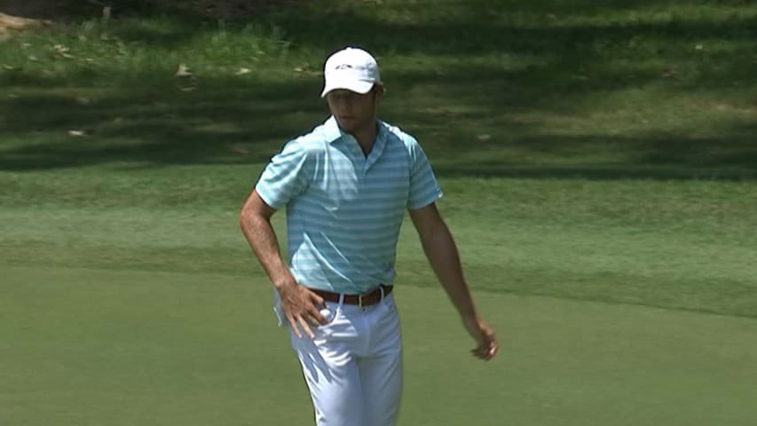 Sam Burns' beautiful approach at Barbasol