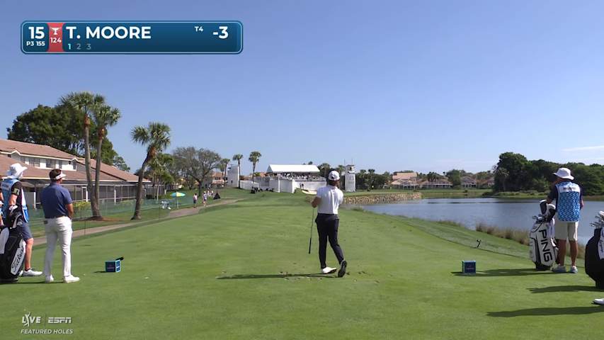 Taylor Moore hits 159-yard tee shot to 14 feet, sets up birdie on No. 15 at Cognizant Classic