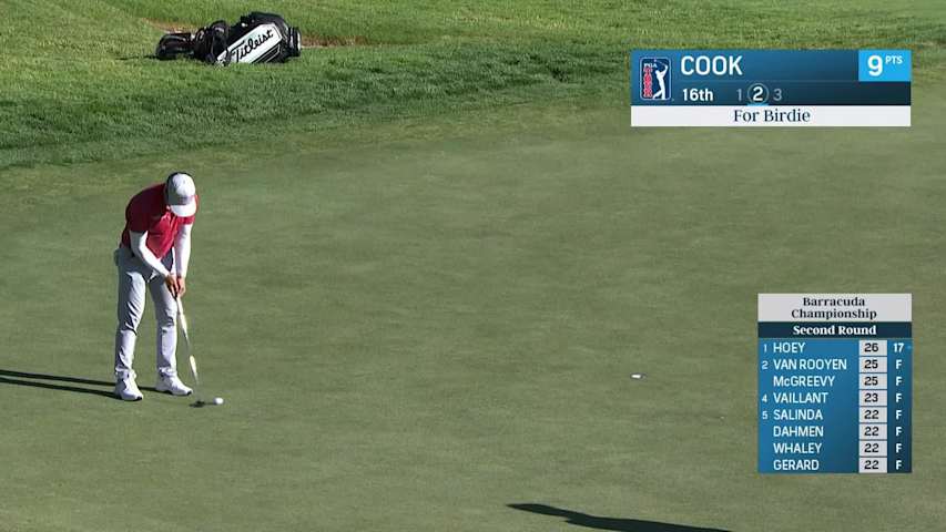 Austin Cook makes birdie on No. 16 at Barracuda