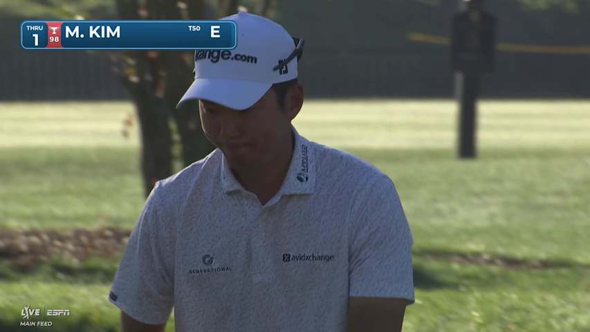 Michael Kim sinks 3-foot birdie putt on No. 1 at Valspar