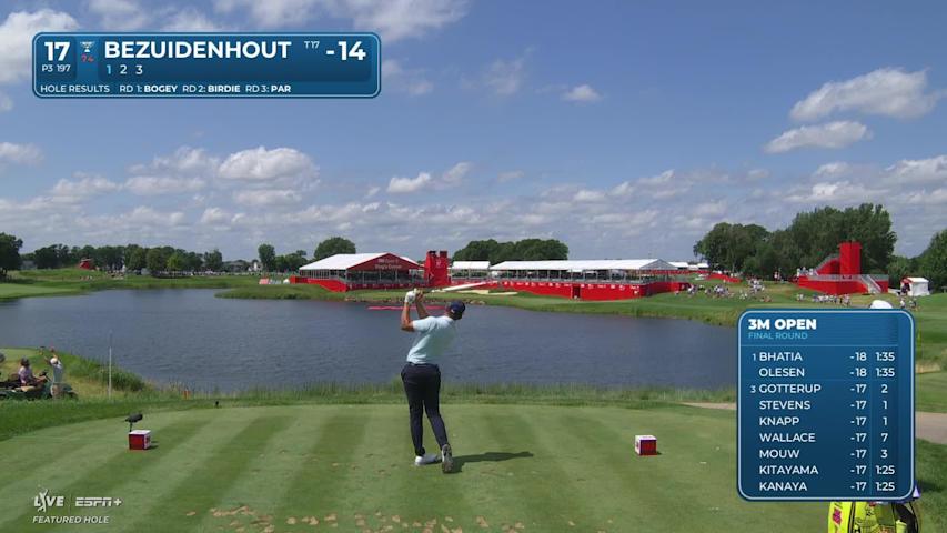 Christiaan Bezuidenhout makes birdie on No. 17 at 3M Open