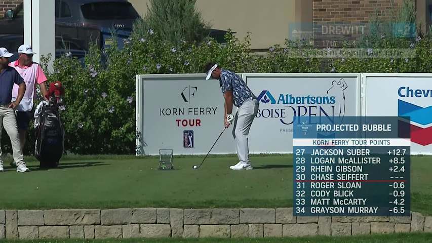 Brett Drewitt's impressive tee shot and birdie at Albertsons Boise Open